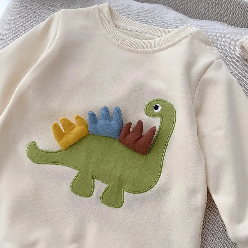 Jasper Dinosaur Embroidery Jumpsuit