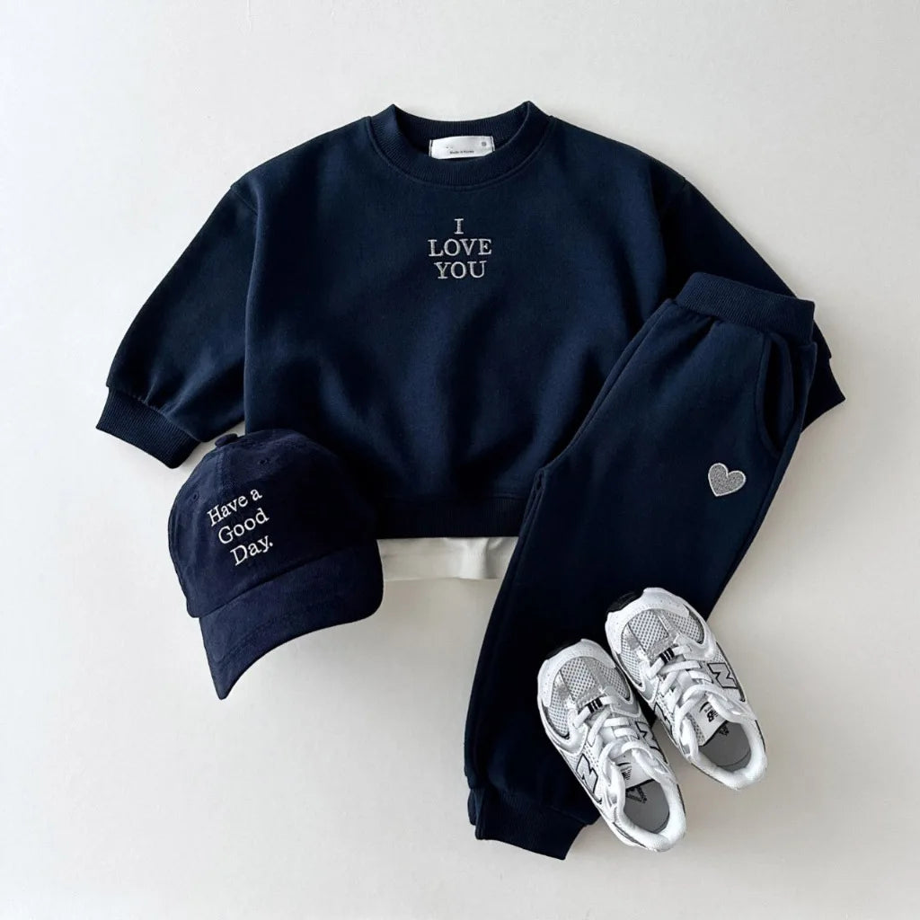 Harlow Embroidery Cotton Sweatsuit