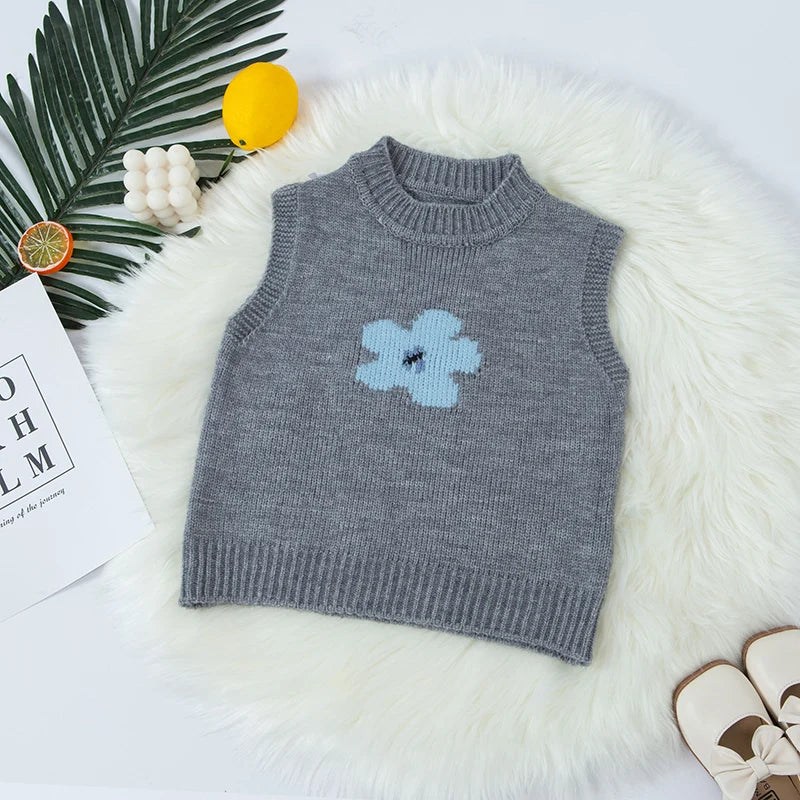 Poppy Floral Knit Sweater Vest
