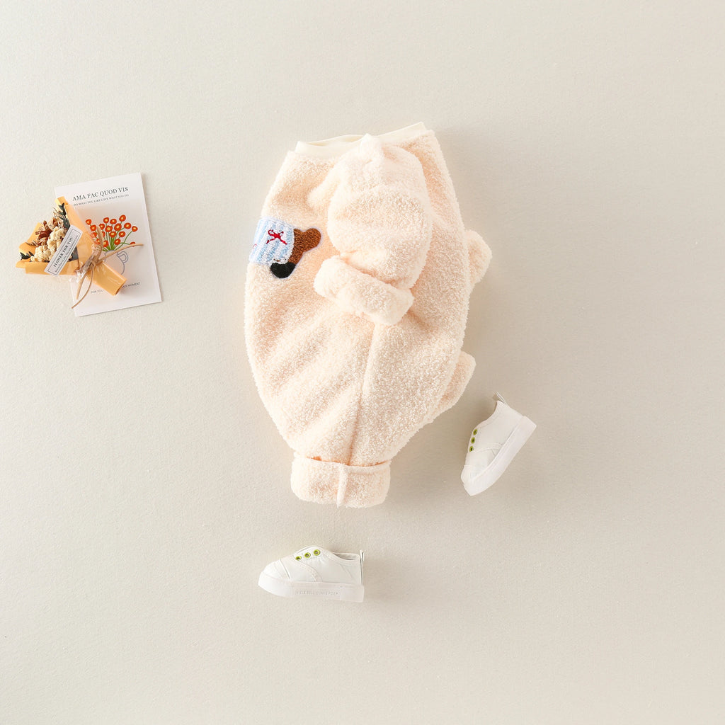 Milo Dog Embroidery Fleece Jumpsuit