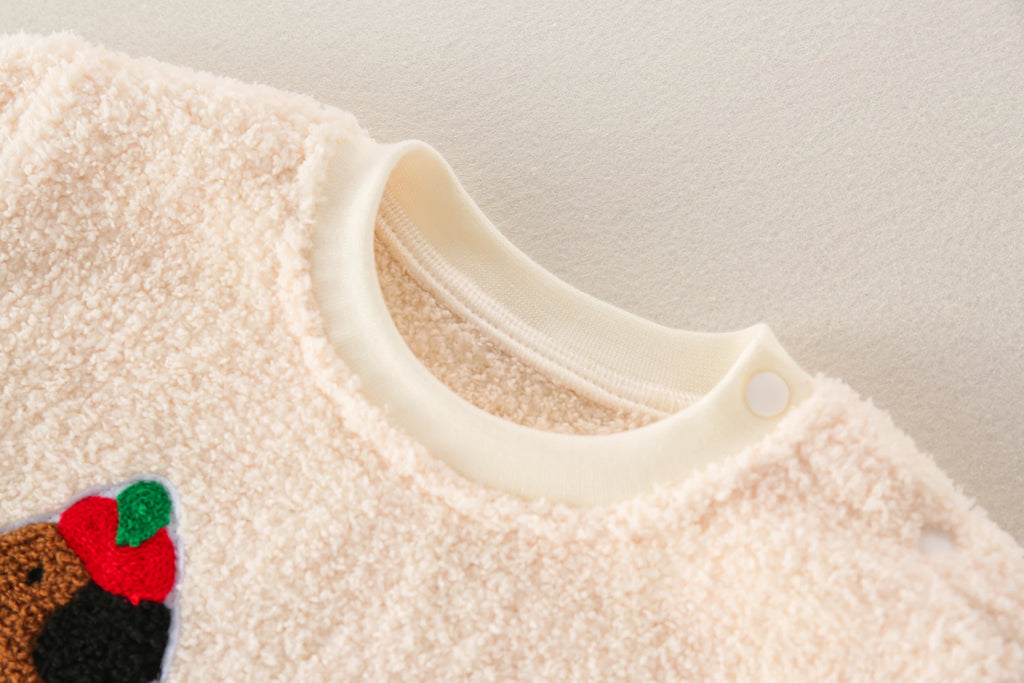 Milo Dog Embroidery Fleece Jumpsuit