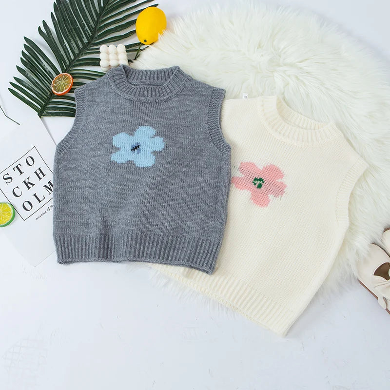 Poppy Floral Knit Sweater Vest