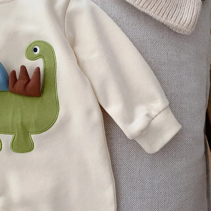 Jasper Dinosaur Embroidery Jumpsuit